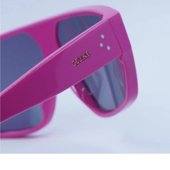 NWOT CELINE shield MIRROR PINK SUNGLASSES - Picture 8 of 14